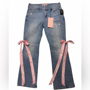 Juicy Couture Pink Bow Jeans